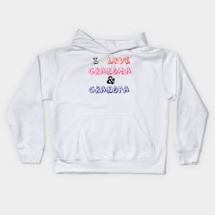 I love grandma & grandpa Kids Hoodie